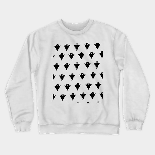 Spooky Ghosts Halloween Event Pattern Cute Crewneck Sweatshirt by Mellowdellow